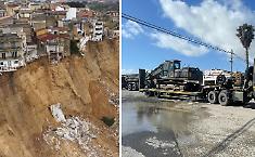 Frana, a Niscemi al lavoro senza sosta: esercito e vigili del fuoco per ripristinare viabilit&agrave; e assistere le famiglie evacuate