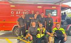 vigili del fuoco impegnati ricerche somparsa