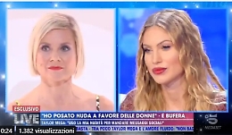 Live-Non &egrave; la D'Urso, il consiglio di Taylor Mega ad Antonella Elia su foto di nudo