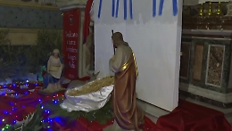 Palermo, presepe "No mafia" all'Olivella con foto di Falcone e Borsellino