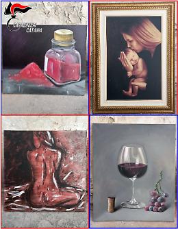 Catania, ruba quadri al fratello e li mette in vendita a Villa Pacini: arrestato