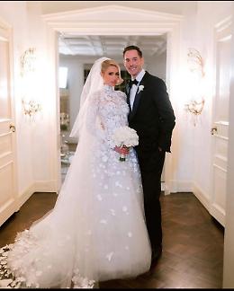 Nozze Paris Hilton, gli abiti fiabeschi indossati dall'ereditiera nel giorno del sì