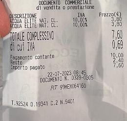 Aeroporto Catania: prezzi alle stelle dell'acqua minerale in bottiglia