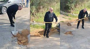 Borgo Santa Rita, iniziati i lavori sulla strada: accolto l'appello del parroco "operaio"