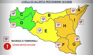 Maltempo, domani allerta arancione sulla Sicilia Orientale