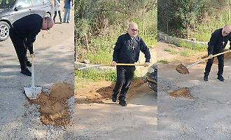 Borgo Santa Rita, iniziati i lavori sulla strada: accolto l'appello del parroco "operaio"