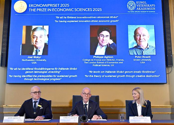 Il Nobel per l'Economia all'israeliano Mokyr, al francese  Aghion e al canadese Howitt