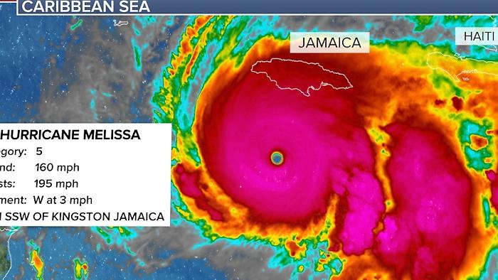 L'uragano Melissa innalzato a categoria 5: nei Caraibi attesi «venti distruttivi» e «inondazioni catastrofiche»