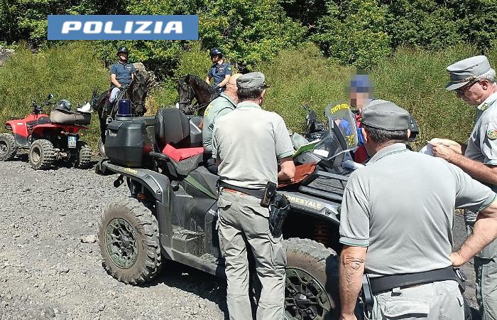 Scorrazzavano con quad e motociclette nella zona B del Parco dell'Etna: sanzionati dalla Forestale