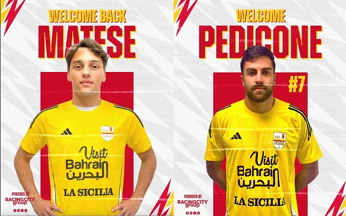 Il Messina piazza tre colpi: ufficiali Tedesco, Matese e Pedicone
