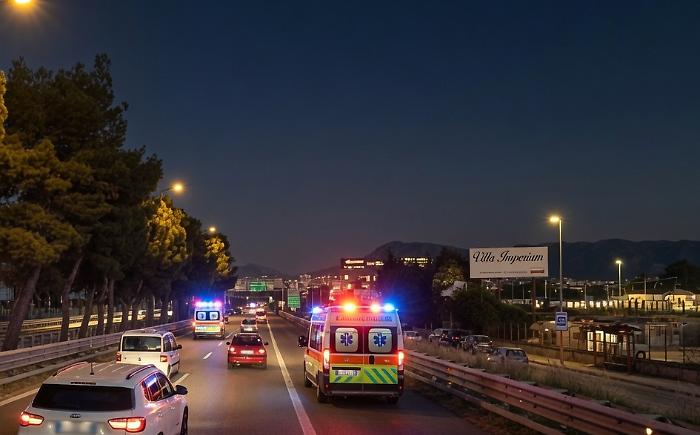 Tragedia nella notte in Viale Regione Siciliana, auto contro le barriere: un morto 